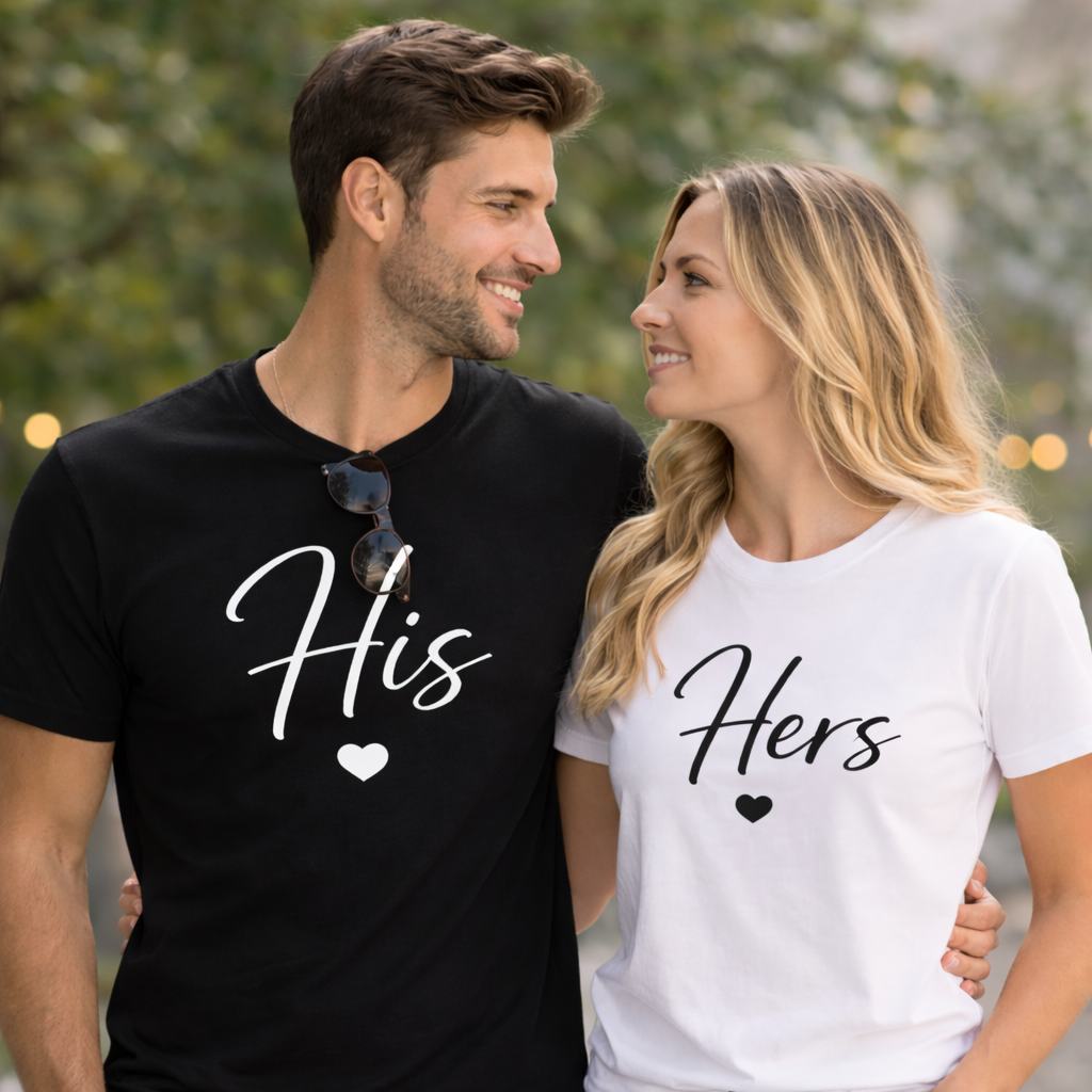 His & Her Matching T-Shirts ❤️Couple Outfit Set